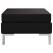 Sectional Footrest with Cushion Farbic Black