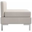 Sectional Middle Sofa with Cushion Fabric Cream