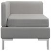 Sectional Corner Sofa with Cushion Fabric Light Grey