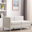 2 Piece Sofa Set Fabric Cream