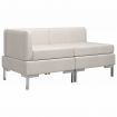 2 Piece Sofa Set Fabric Cream