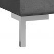 Sectional Middle Sofas 3 pcs with Cushions Fabric Dark Grey