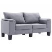 2-Seater Sofa Light Grey Fabric