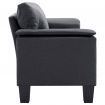 2-Seater Sofa Dark Grey Fabric