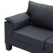 2-Seater Sofa Dark Grey Fabric