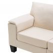 2-Seater Sofa Cream Fabric