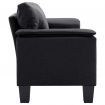 2-Seater Sofa Black Fabric