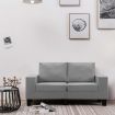 2-Seater Sofa Light Grey Fabric