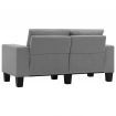 2-Seater Sofa Light Grey Fabric