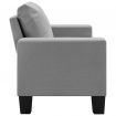 2-Seater Sofa Light Grey Fabric