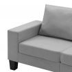 2-Seater Sofa Light Grey Fabric