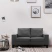 2-Seater Sofa Dark Grey Fabric