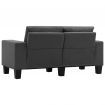 2-Seater Sofa Dark Grey Fabric