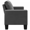 2-Seater Sofa Dark Grey Fabric