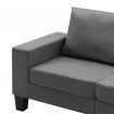 2-Seater Sofa Dark Grey Fabric