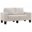 2-Seater Sofa Cream Fabric