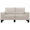 2-Seater Sofa Cream Fabric