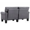 2-Seater Sofa Light Grey Fabric