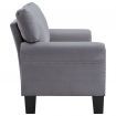2-Seater Sofa Light Grey Fabric