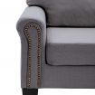 2-Seater Sofa Light Grey Fabric