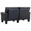 2-Seater Sofa Dark Grey Fabric