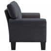 2-Seater Sofa Dark Grey Fabric