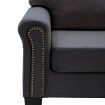 2-Seater Sofa Dark Grey Fabric