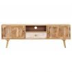 TV Cabinet 140x30x45 cm Solid Mango Wood