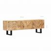 TV Cabinet 140x30x45 cm Solid Mango Wood