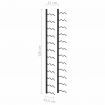 Wall-mounted Wine Rack for 24 Bottles Black Iron