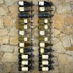 289558 Wall-mounted Wine Racks for 48 Bottles 2 pcs Black Iron