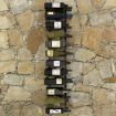 289559 Wall-mounted Wine Rack for 36 Bottles Black Iron