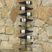 289561 Wall-mounted Wine Rack for 9 Bottles Black Iron