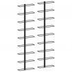 289562 Wall-mounted Wine Racks for 18 Bottles 2 pcs Black Iron