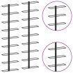 289562 Wall-mounted Wine Racks for 18 Bottles 2 pcs Black Iron