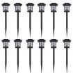 Outdoor Solar Lamp LED Light Set 12 pcs with Spike 8.6 x 8.6 x 38 cm