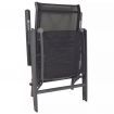 Reclining Deck Chair Aluminium and Textilene Black