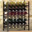 289563 Wine Rack for 48 Bottles Black Metal