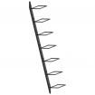 289564 Wall-mounted Wine Rack for 7 Bottles Black Metal