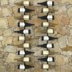 289567 Wall-mounted Wine Racks for 20 Bottles 2 pcs Black Metal
