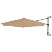 Wall-Mounted Parasol with Metal Pole 300 cm Taupe