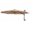 Wall-Mounted Parasol with Metal Pole 300 cm Taupe