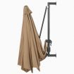 Wall-Mounted Parasol with Metal Pole 300 cm Taupe
