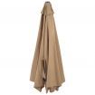 Wall-Mounted Parasol with Metal Pole 300 cm Taupe