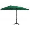 Outdoor Parasol with Aluminium Pole 460x270 cm Green