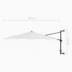 Wall-Mounted Parasol with Metal Pole 300 cm Sand