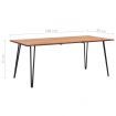 Garden Table with Hairpin Legs 180x90x75 cm Solid Acacia Wood