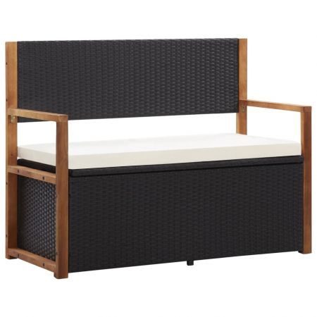 garden rattan storage bench