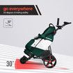 Electric Golf Trolley 3 Wheel Foldable Push Golf Buggy Cart 3 Distance Control LED Display- Black & Red