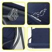3 Seater Swing Chair with Cushion and Canopy for Outdoor Garden Patio Navy Blue